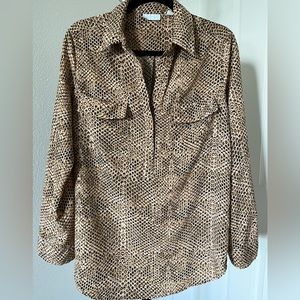 -SOLD- New York & Co Animal Print Button Down